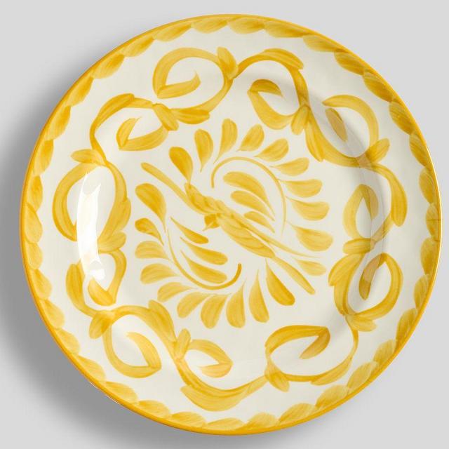 Puebla Outdoor Melamine Dinner Plates, Set of 4 - Yellow