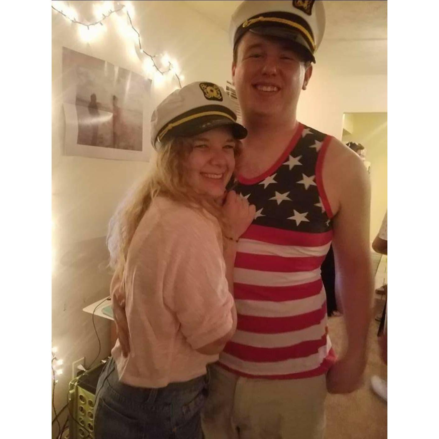 Posing for Catherine's 21st birthday, also before we were even dating!