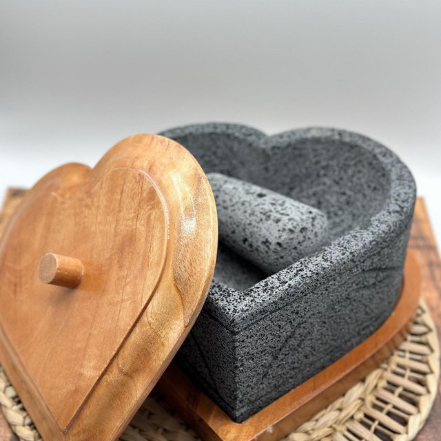 Molcajetes and comal corazón (handmade)