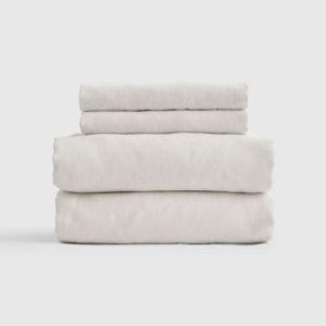 Linen Sheet Set | King, Sand w/ Flat Sheet
