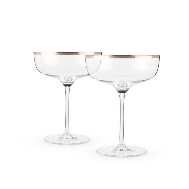 Twine Old Kentucky Home Rim Crystal Coupe - Set of 2