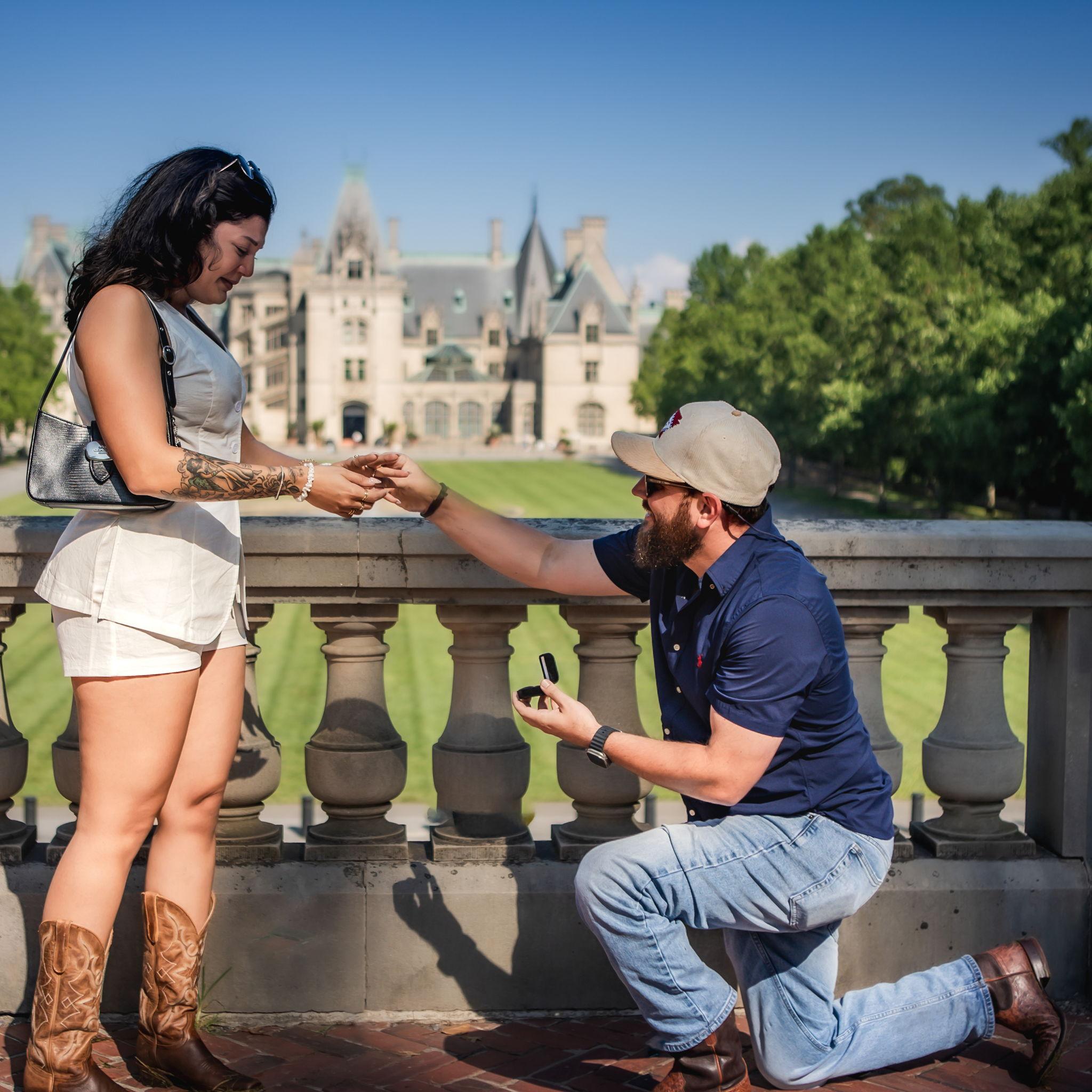 Alex proposed at the Biltmore Estate on June 30, 2025. She has always loved Princess Diana, so she wanted her engagement ring to be inspired on hers.