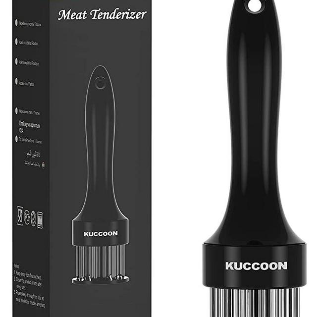 KUCCOON Meat Tenderizer Tool Stainless Steel Needle Ultra Sharp 24 Blades Tenderizer Tool for Tenderizing Beef Chicken Steak Veal Pork