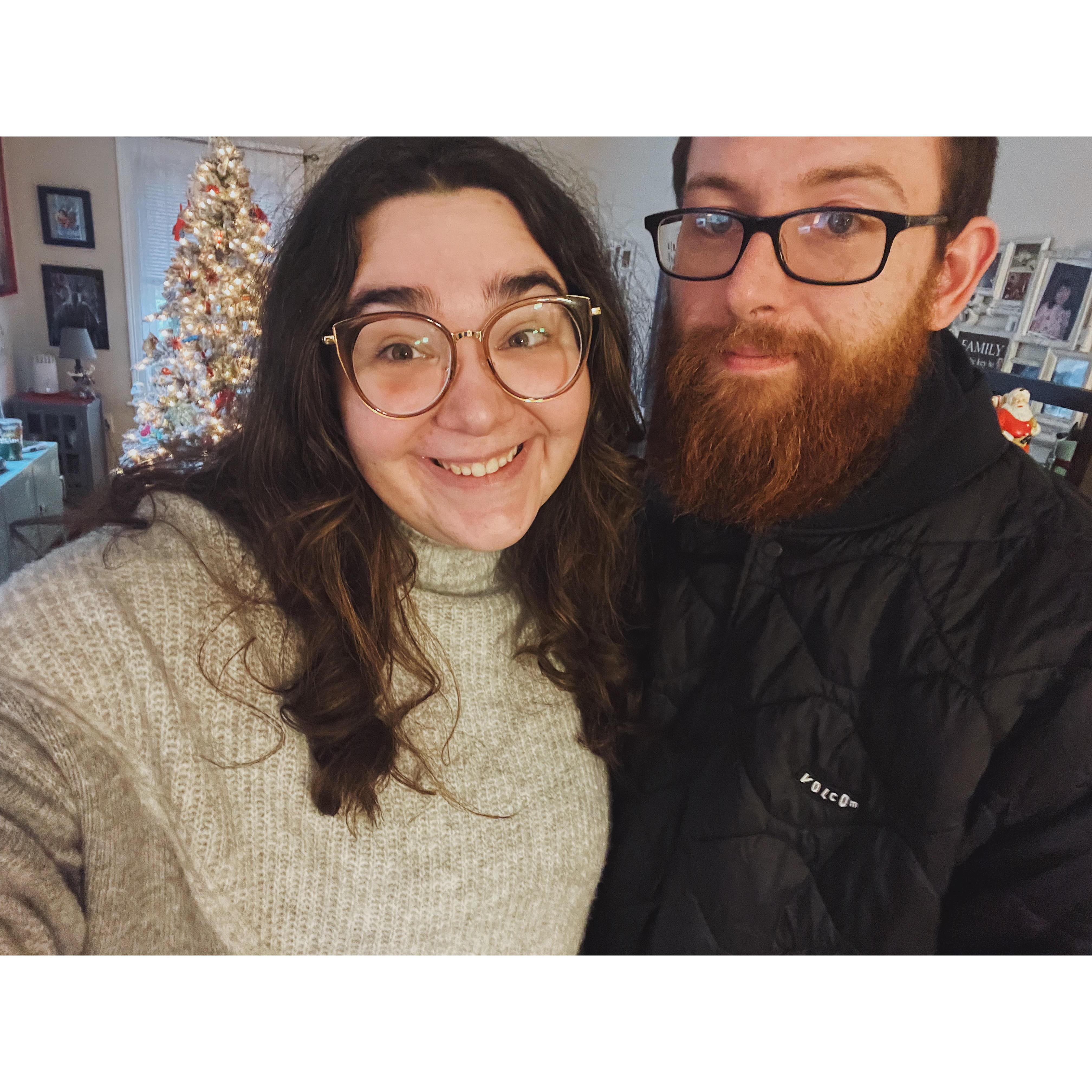 Selfies by the Christmas Tree 
