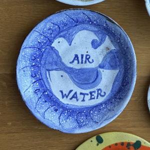 Air & Water Plate by local LA Ceramicist Skye Chamberlain