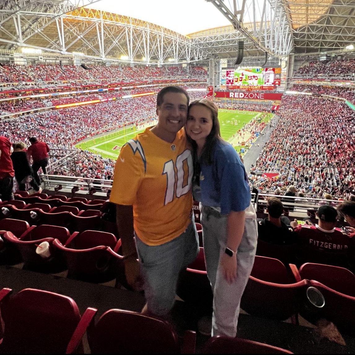 Chargers after winning the 2-point conversion to beat the Cardinals in Phoenix.