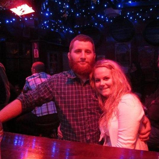 At Temple Bar in Dublin, Ireland. Matt went to visit Justine at the end of her study abroad in Dublin - 2011