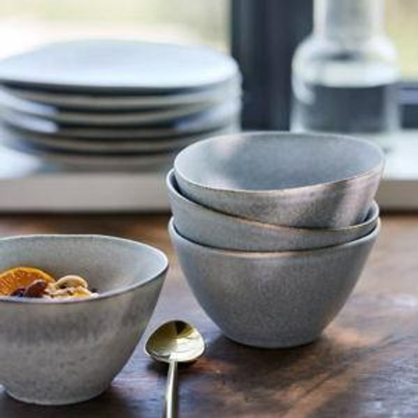 Jasper Stoneware Cereal Bowls, Mist, Set of 4