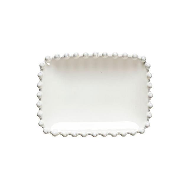 Costa Nova Pearl Stoneware Soap Dish, White