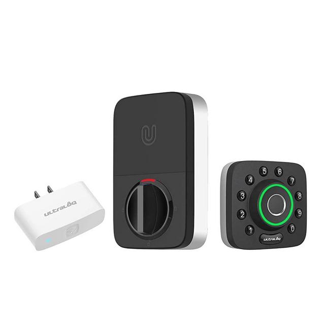 ULTRALOQ U-Bolt Pro Bluetooth Fingerprint and Keypad Electronic Smart Deadbolt Door Lock + WiFi Bridge Adaptor