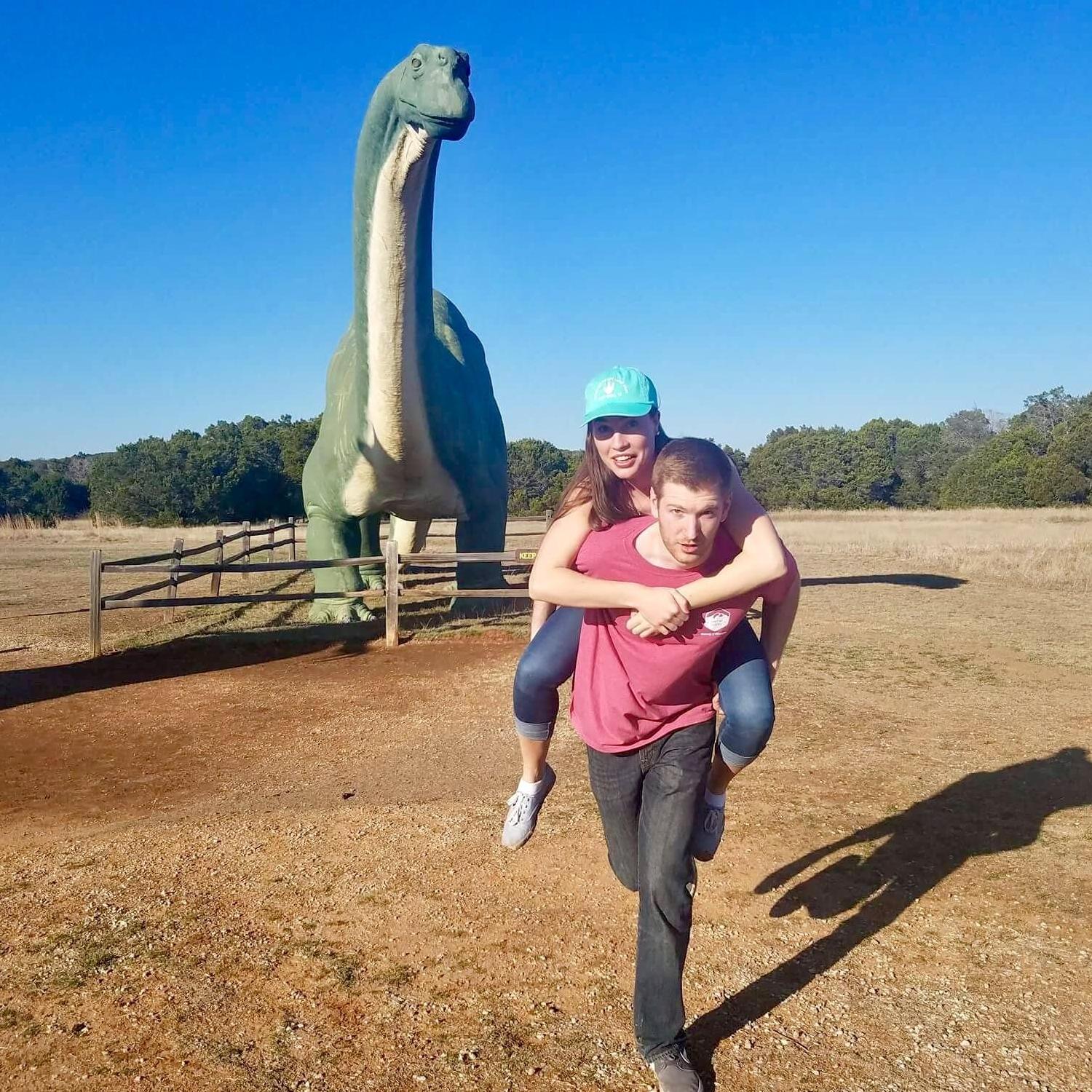 Running from a dinosaur in Texas- February, 2017