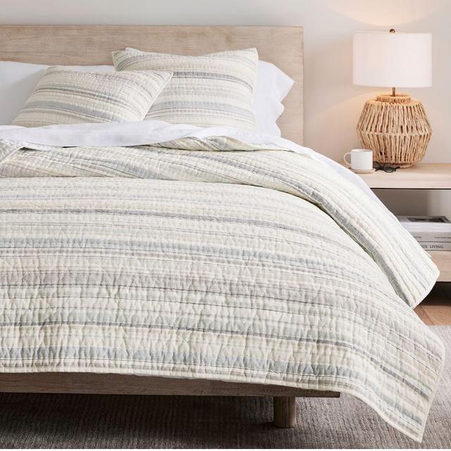 Blue Clayton Handcrafted Quilt, Full/Queen