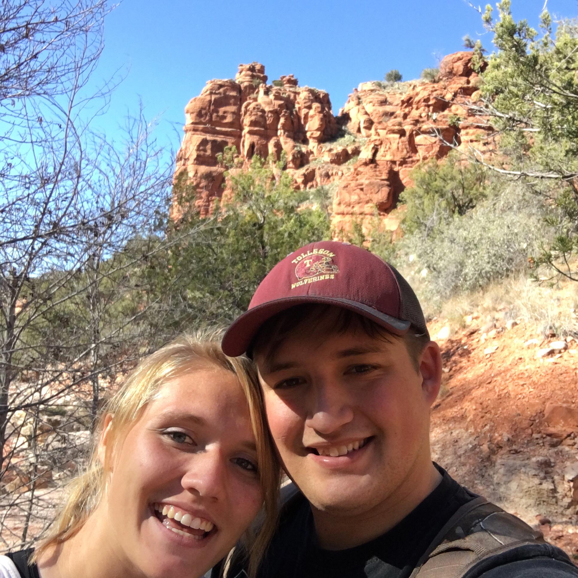 Our first hike together in Arizona at Bell Creek