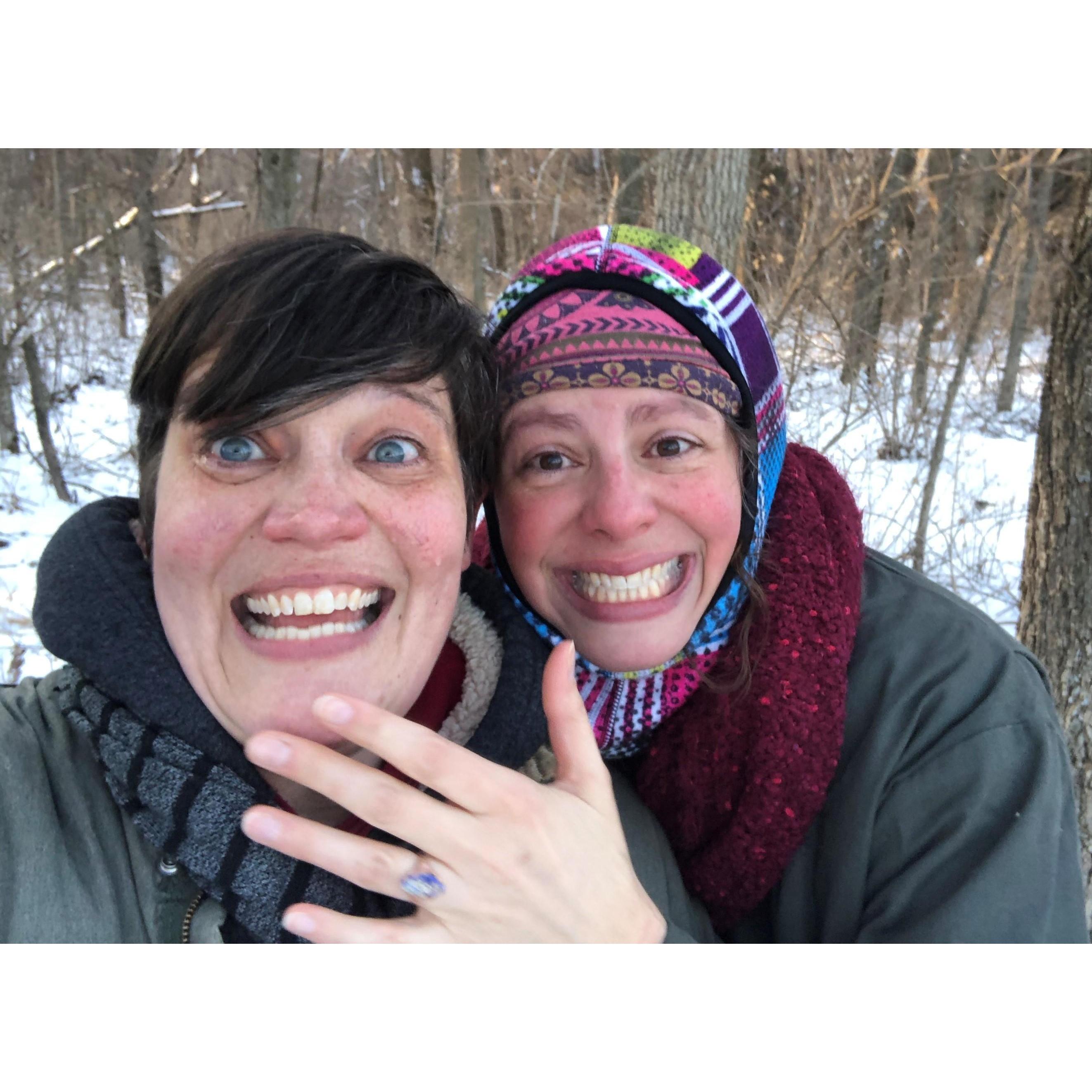 Proposal Day, right after. She said yes!!