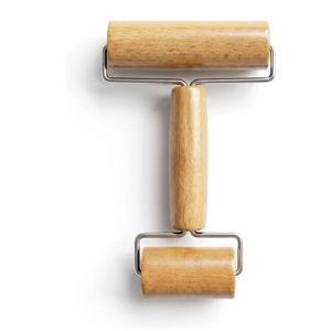 Small Rolling Pin for Dough,Pastry Roller,Beech Wood & Stainless Steel Small Dough Roller with Non-Stick Surface, Ideal for Cookie Doughes, Tortilla, Fondant & Clay