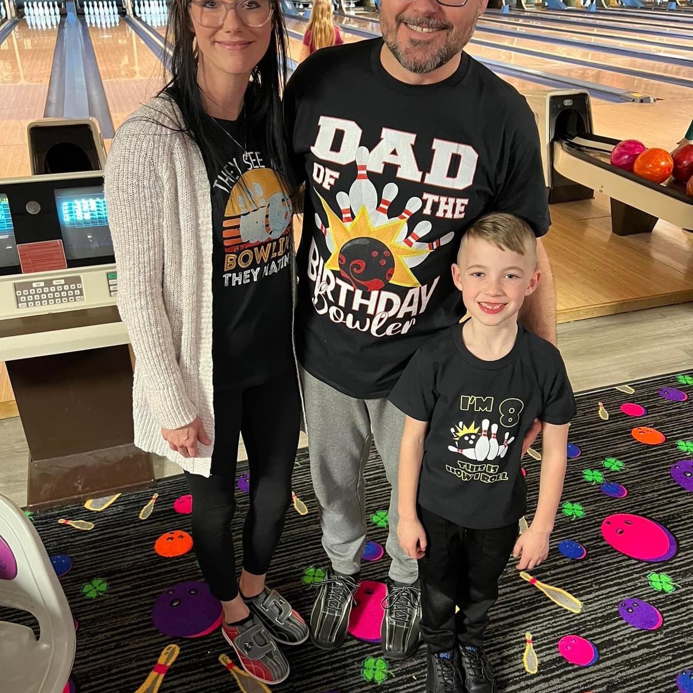 Declan’s 8th bday at the bowling alley