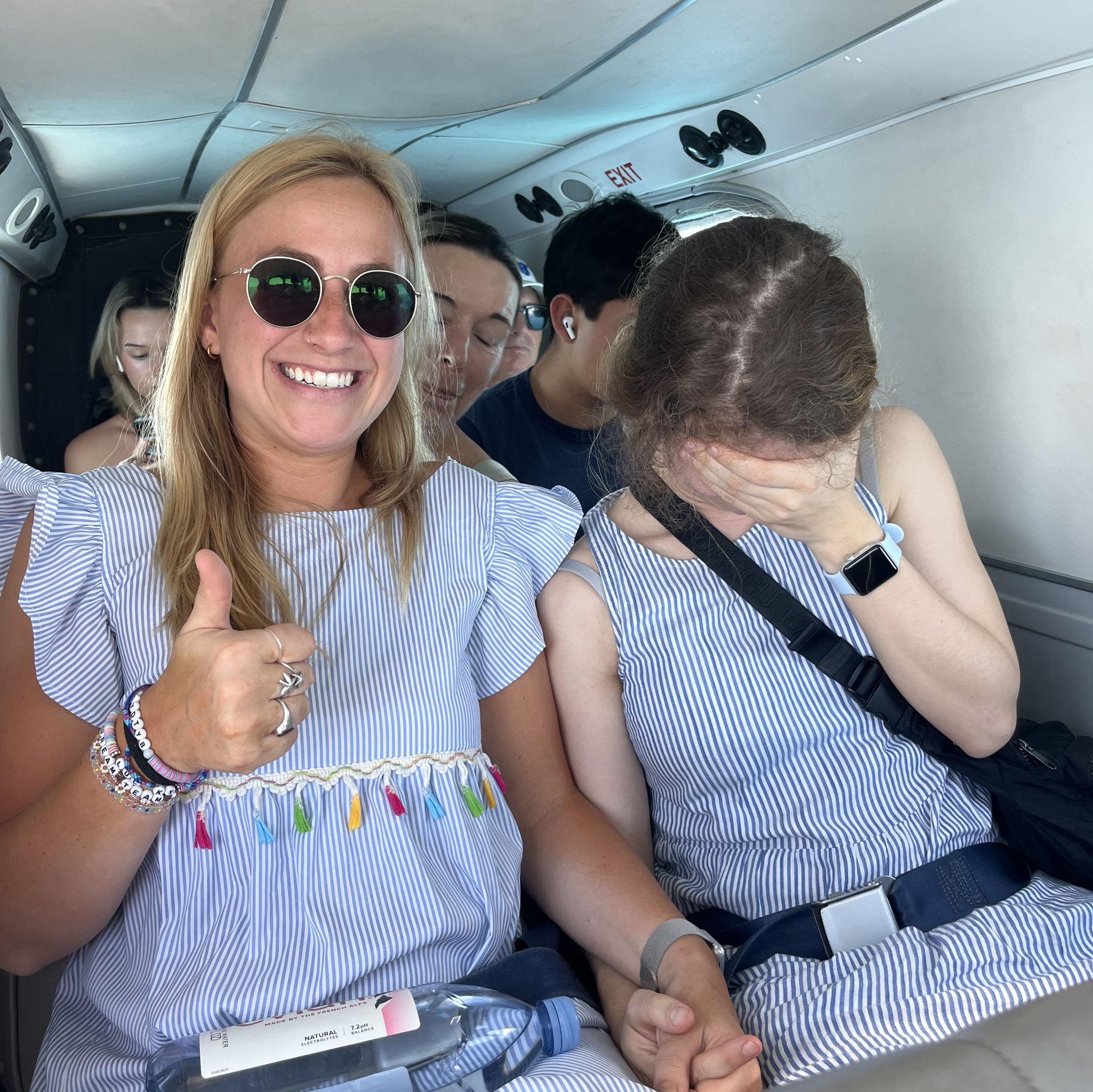After forgetting to book our ferry to Vieques, we instead had to take an 8-passenger plane and Eliza was very brave :)