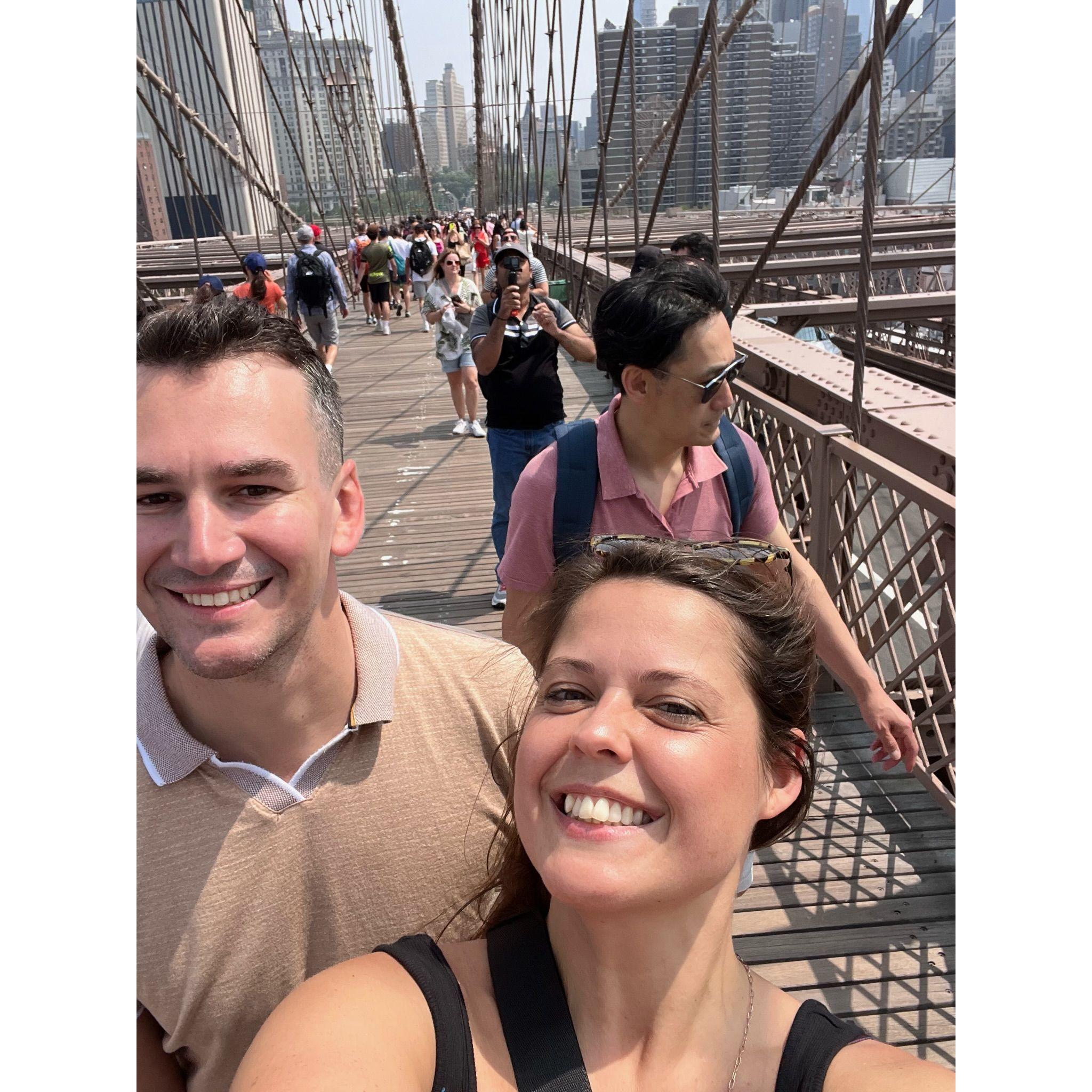 Crossing the Brooklyn Bridge