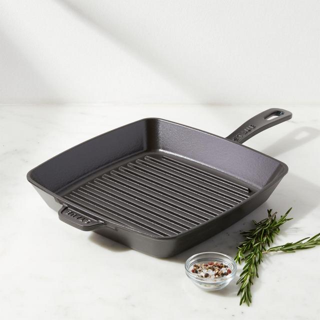 Staub ® Matte Black 10" Square Grill Pan