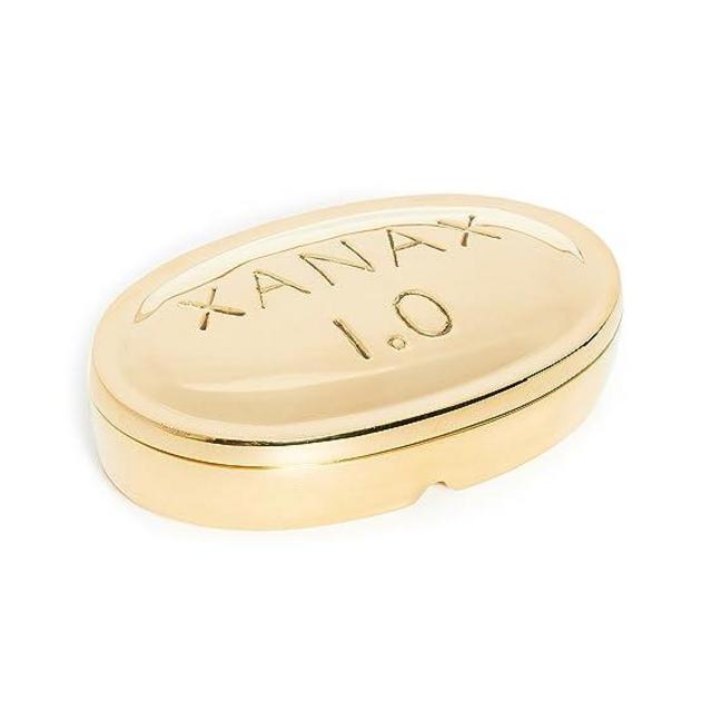 Jonathan Adler Brass Pill Box, Gold, One Size