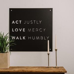 Micah 6:8 Sign