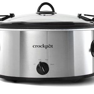 Crock-Pot SCCPVL600S Cook' N Carry 6-Quart Oval Manual Portable Slow Cooker, Silver
