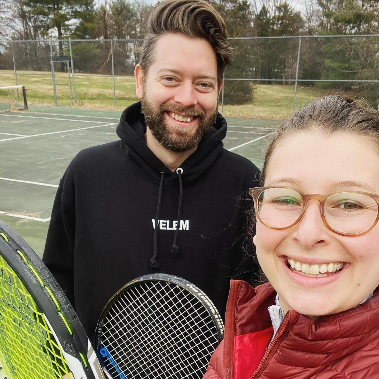 Playing tennis Christmas 2020