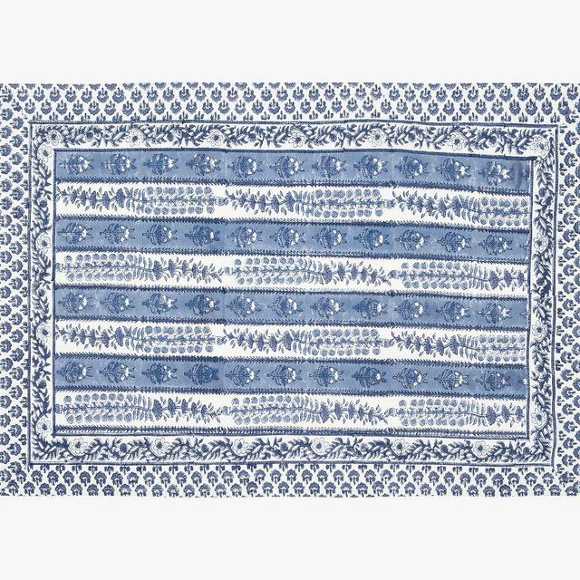 Provence Avignon Cotton Placemats, 15" x 18" - Set of 6 - Blue