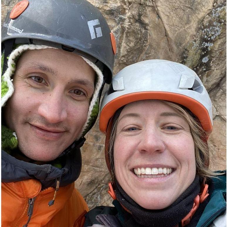 Our one and only foray into ice climbing!