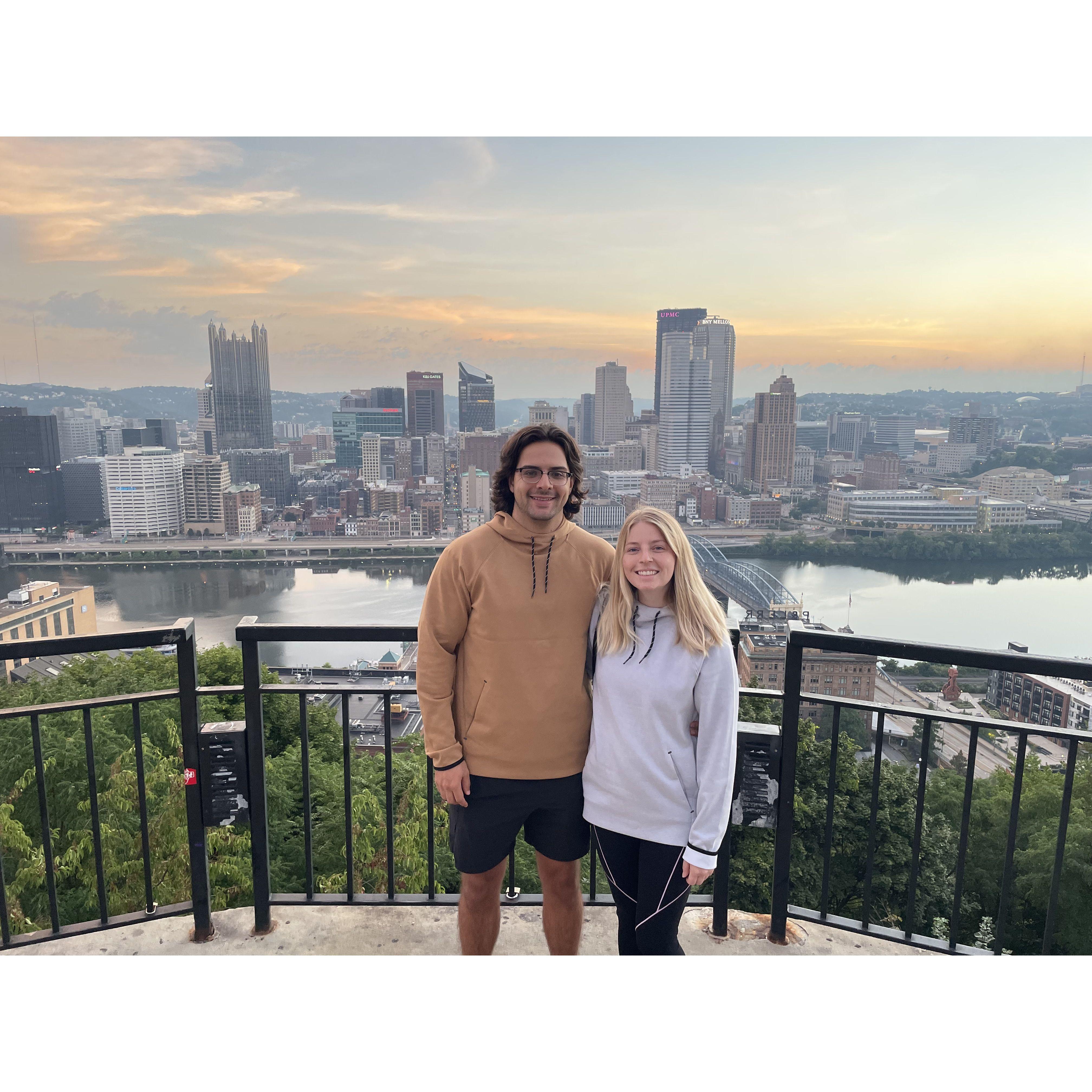This is where we watched the sunrise from the top of the Mount Washington Overlook!