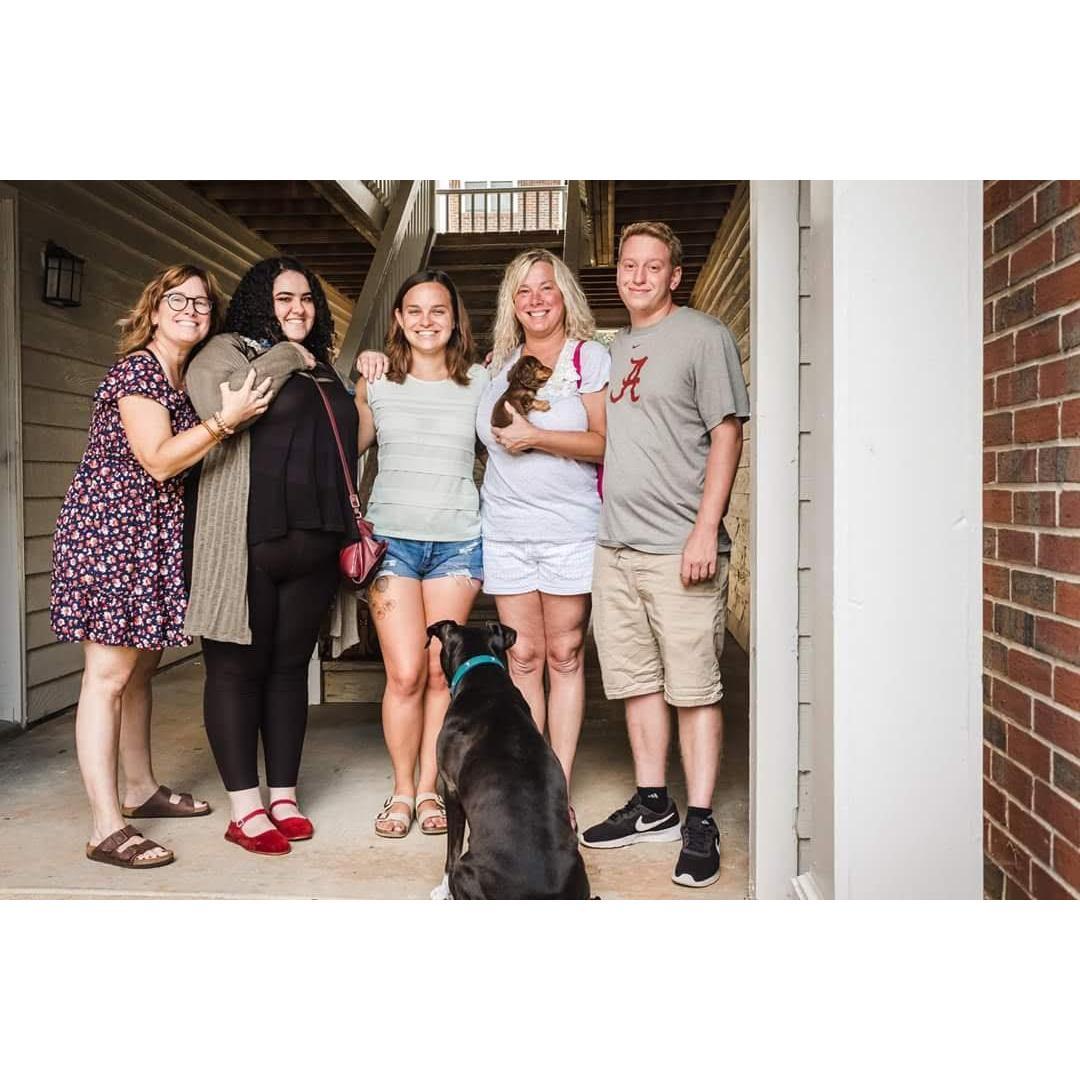 Moving day! The whole family came to help us move in to our Raleigh apartment.