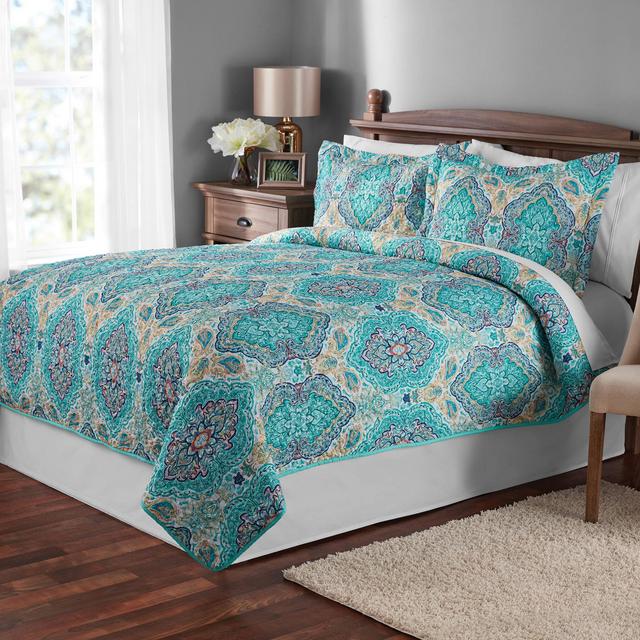 Mainstays Multicolor Paisley King Quilt