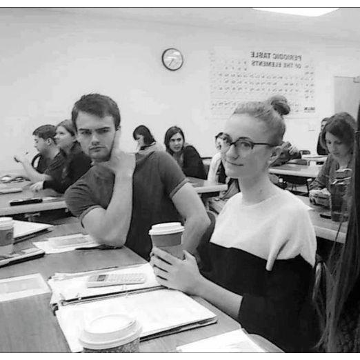 First recorded image of Brook & Branden from the Chemistry class they met in, circa December 2016.