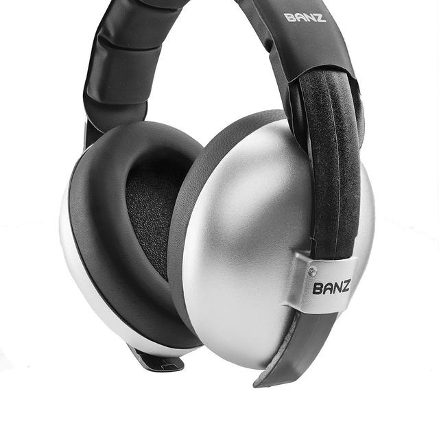 BANZ Infant Hearing Protection Sound Blocking Earmuffs (Silver)