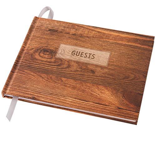 Wedding Guest Book 9"x7" (Rustic Design)