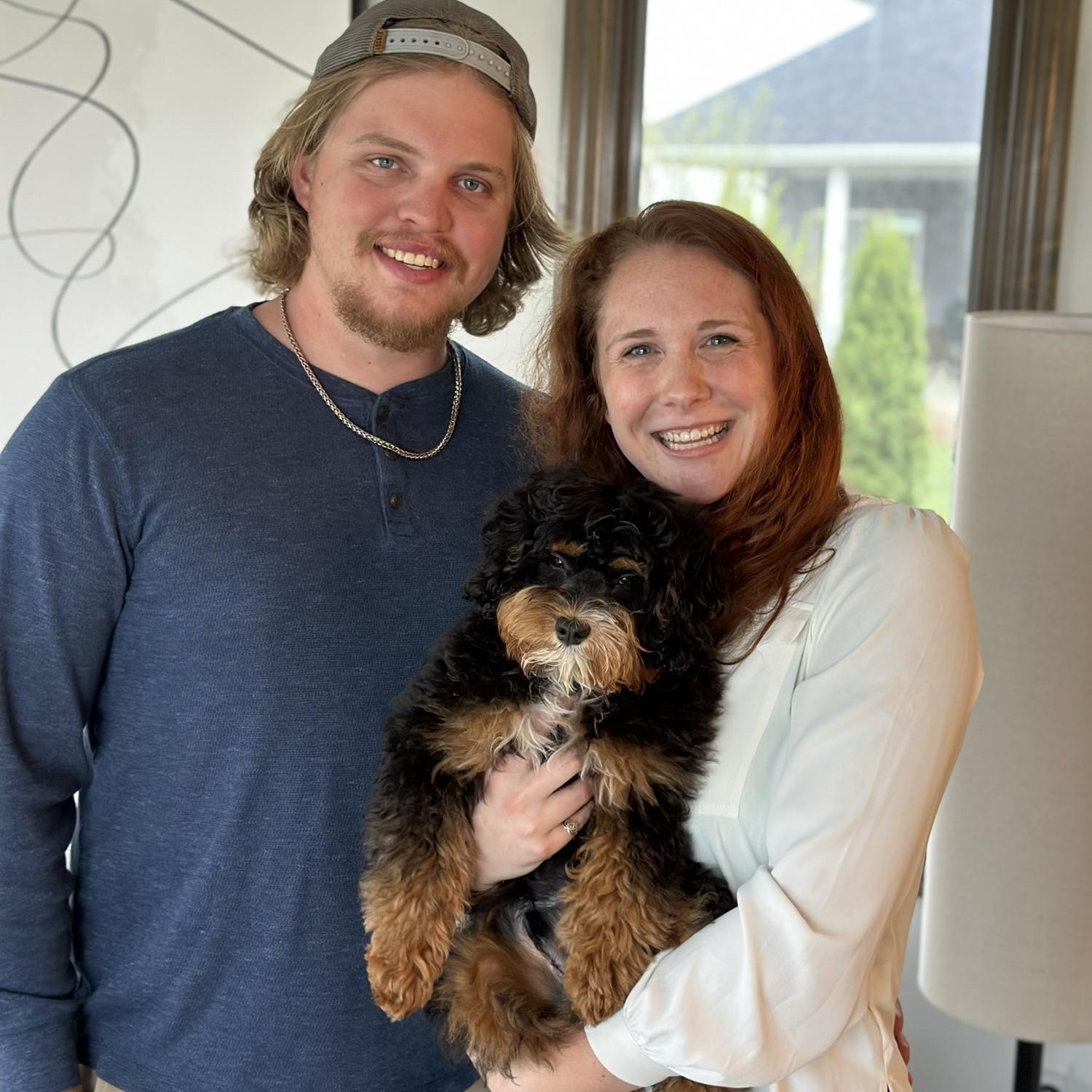 Our first Easter, and the first time someone asked if we had gotten engaged (2 months in)