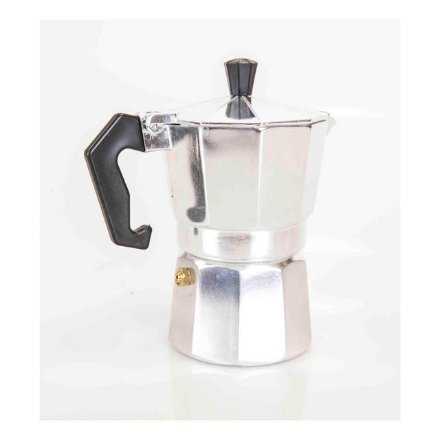 Home Basics 3 Cup Demitasse Shot Aluminum Stovetop Espresso Maker
