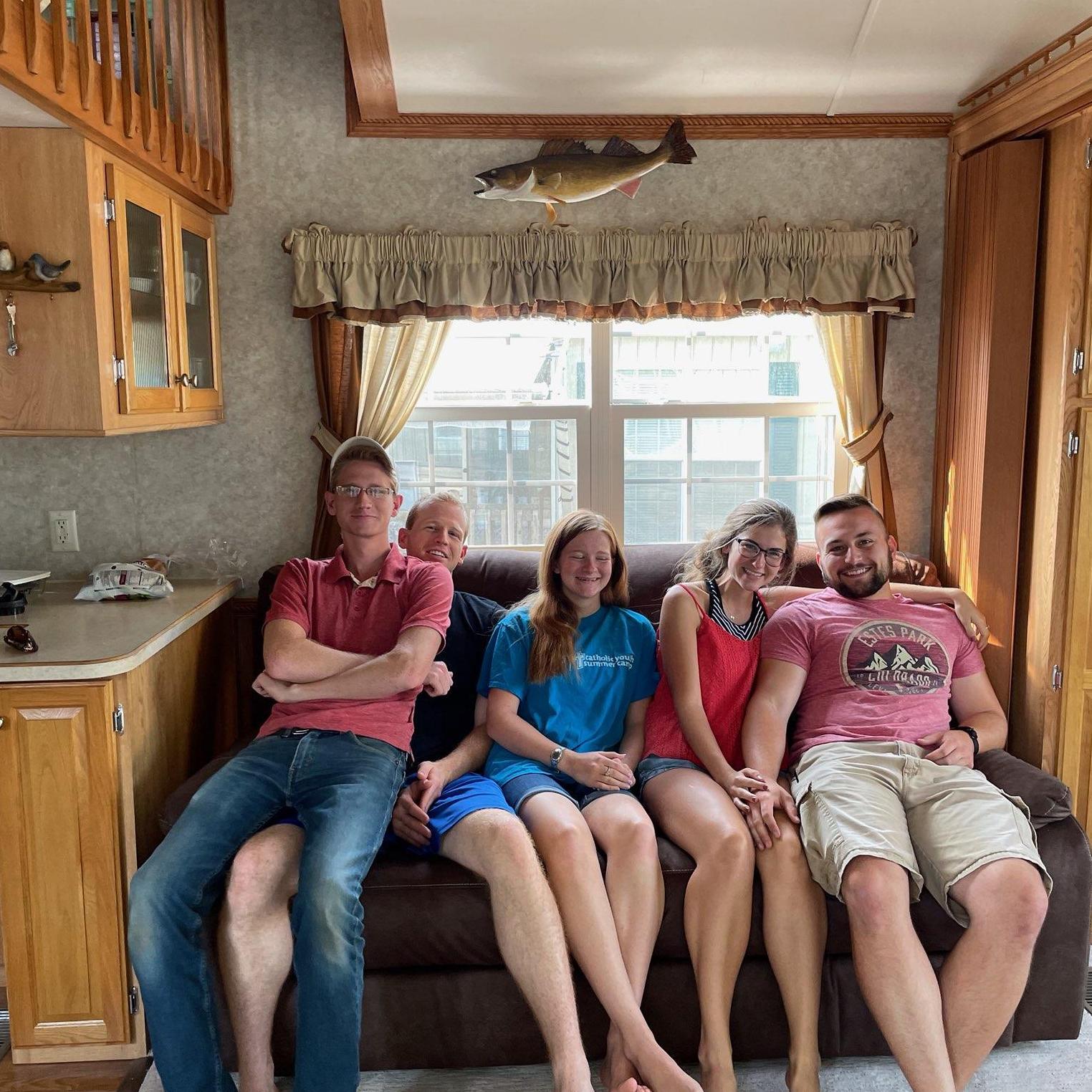 Cabin time with the future sibs