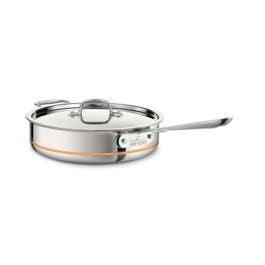 All Clad Copper Core 5-ply Bonded Cookware, Saute Pan with lid, 3 quart