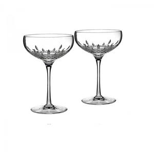 Lismore Essence Champagne Saucer, Pair
