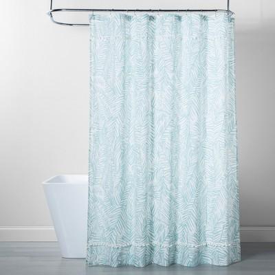 Caribbean Leaf Shower Curtain Aqua - Opalhouse&#8482;