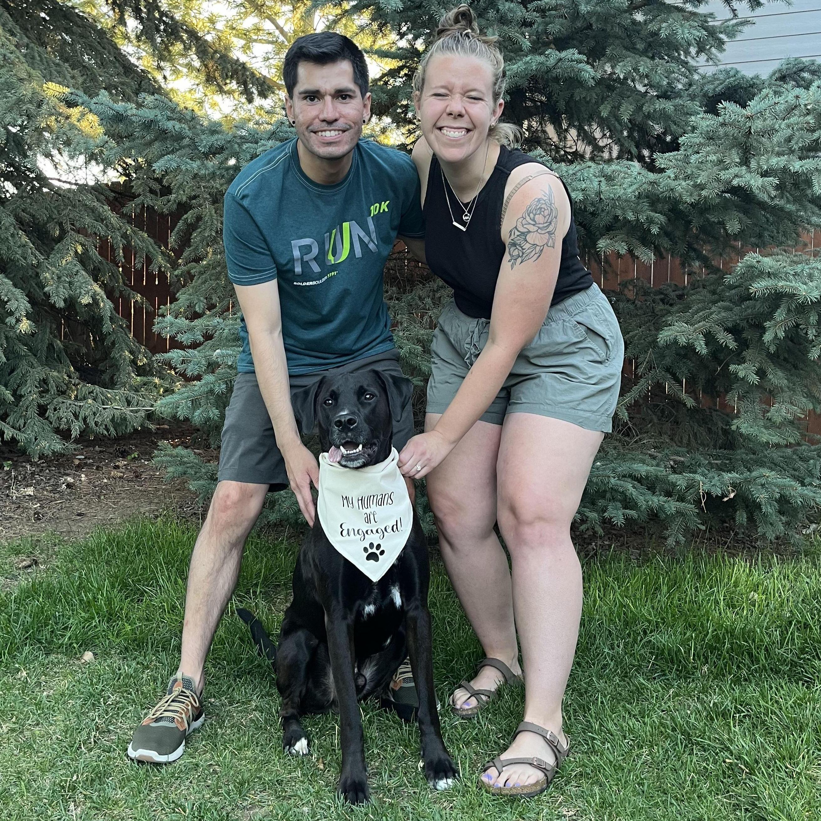 At our engagement party—secretly organized by Chris!