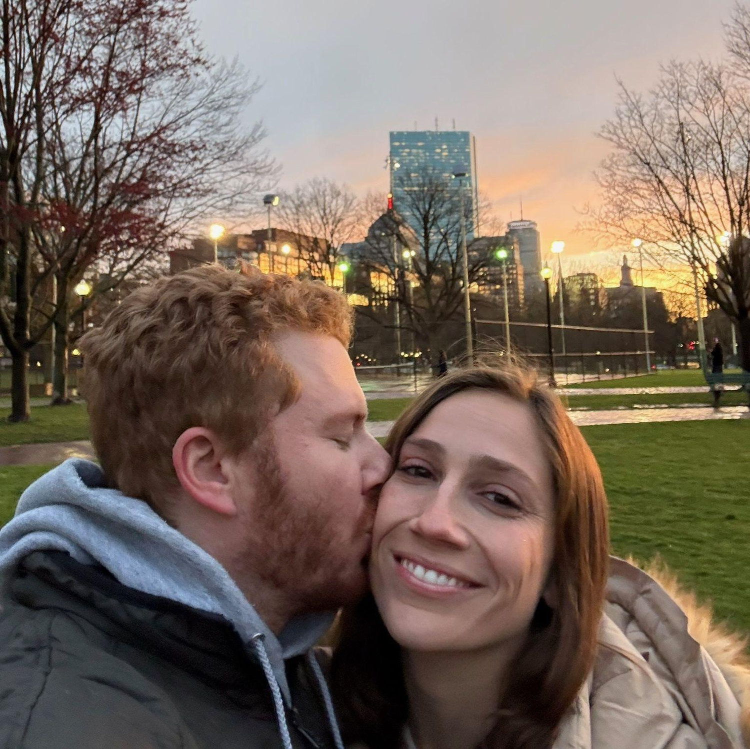 A lovely sunset in Boston
