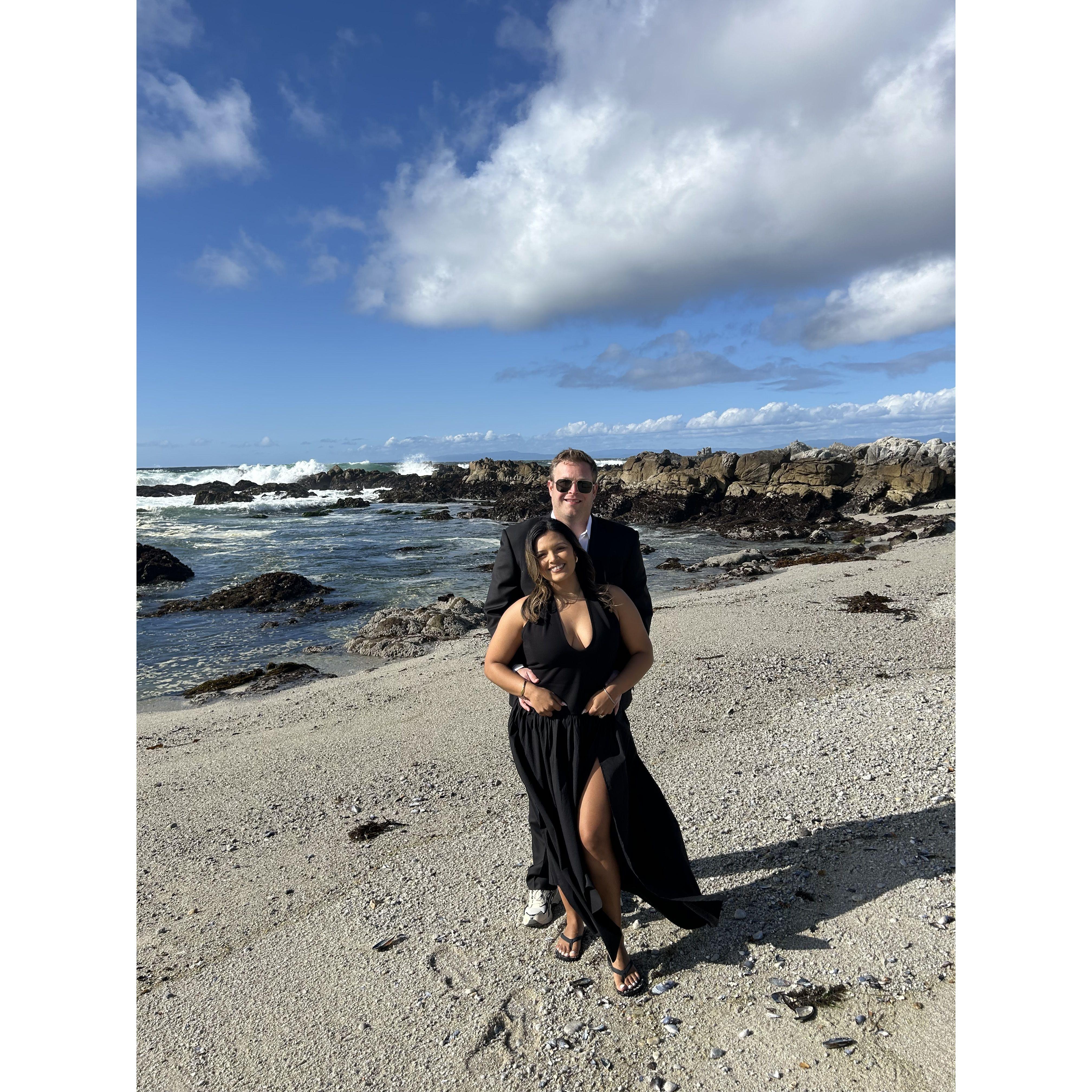 Asilomar beach for Athena's brother Alex's wedding