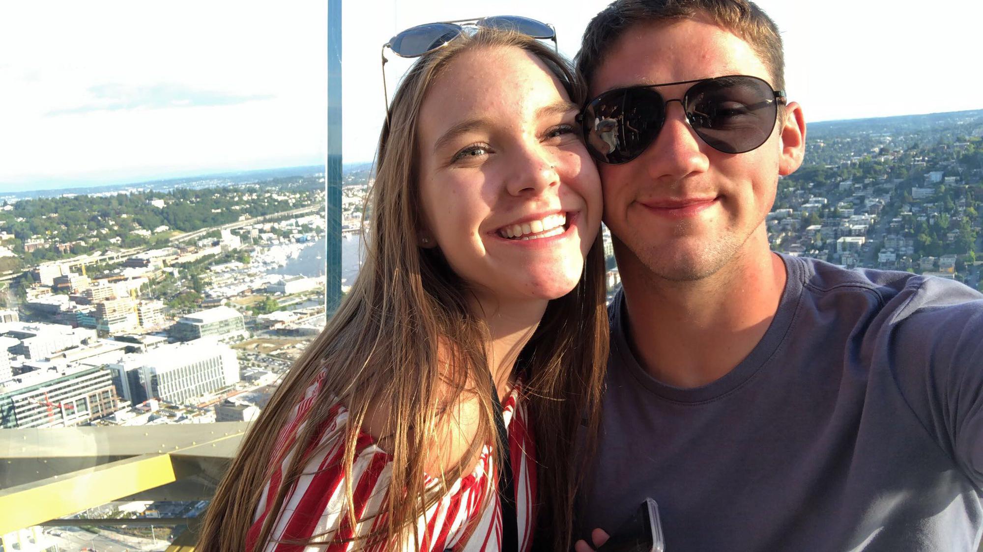 Selfie on top of the Space Needle