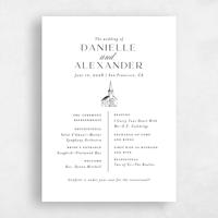White Wedding Program - Classic Chapel
