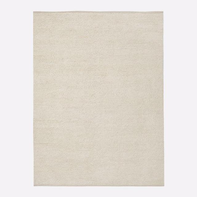 Mini Pebble Jute Wool Rug, 8x10, Alabaster