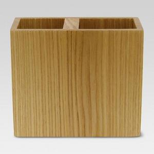 Ash Wood Toothbrush Holder Brown - Threshold™