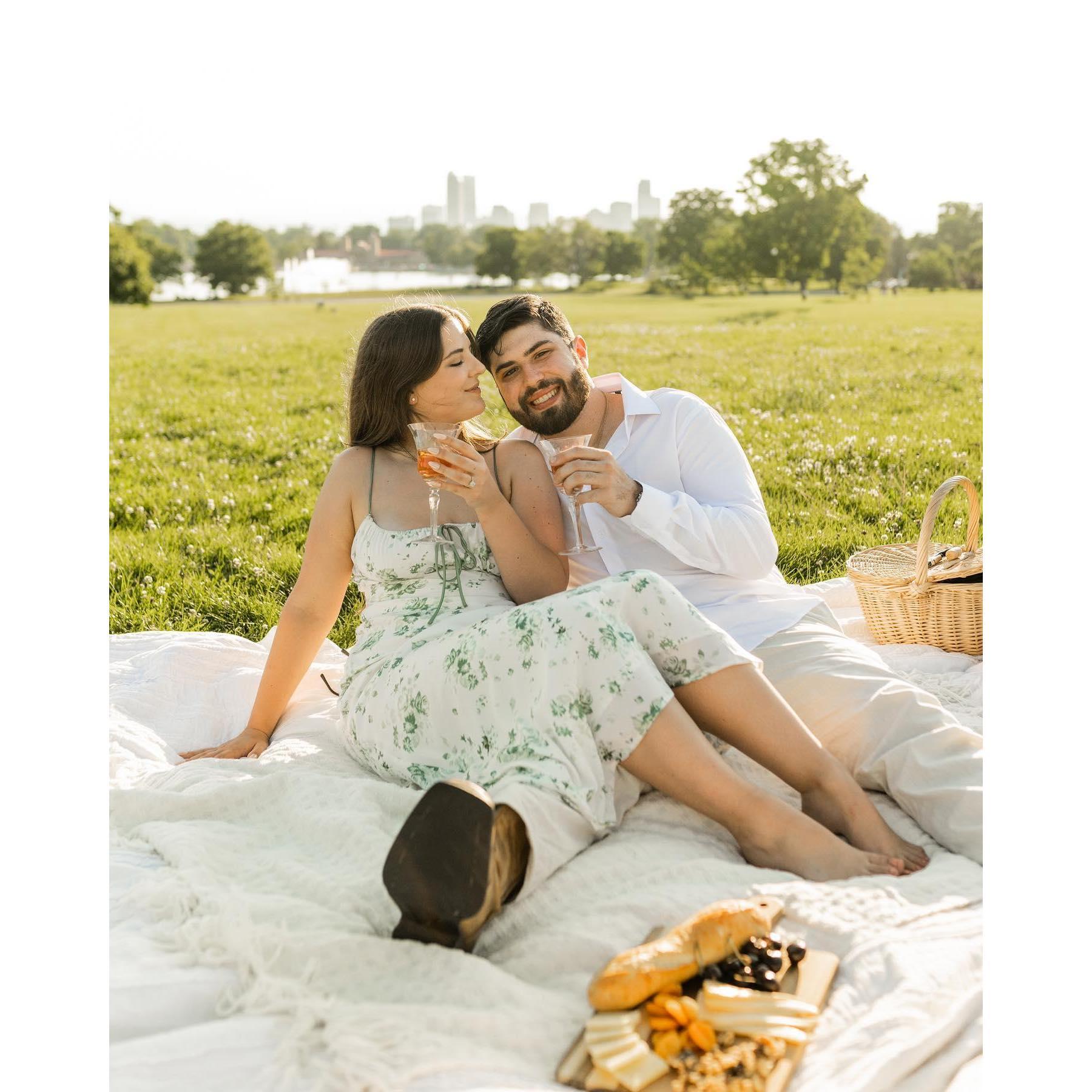 Engagement shoot at City Park in downtown Denver.