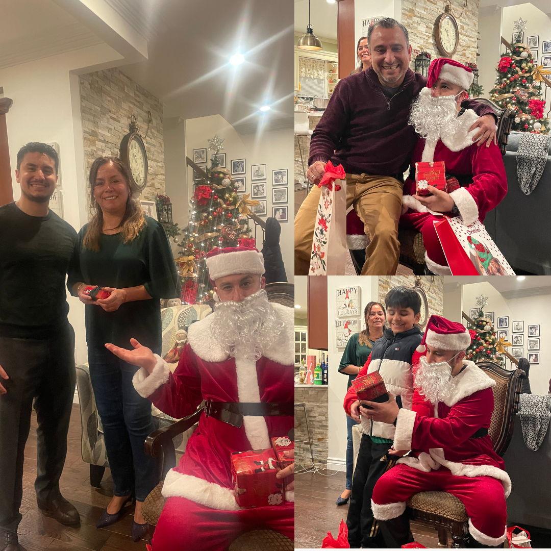 Durante su primera Navidad como pareja, Bismark llevó a su hermano Rudy disfrazado de Santa Claus para sorprender a la familia Carranza.  Fue un momento lleno de risas. (Diciembre 2023)